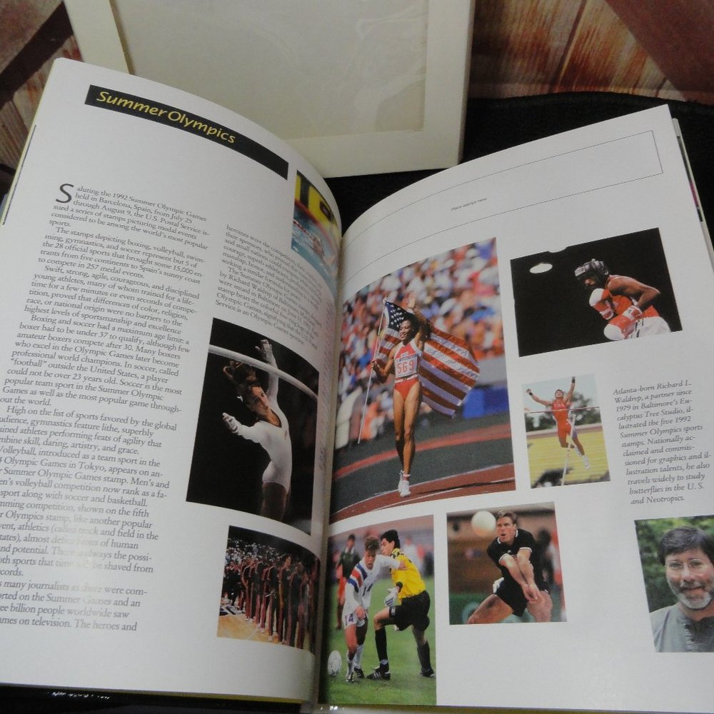 1992 USPS Olympic commemorative stamp collection Book~no stamps~Great shape~ - Picture 2 of 4